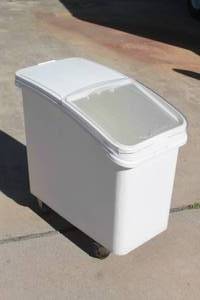 lot 12 image: WINCO MOBILE INGREDIENT BIN  BIN ON WHEELS, 16W  X 30 D X  29H