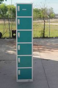 lot 114 image: LOCKER STORAGE CABINET 6-TIER METAL LOCKERS WITH 12-KEYS FOR SCHOOL,HOME , EMPLOYEES ,71 H&nbsp
