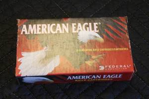 lot 21 image: AMERICAN EAGLE 30.06 SPRINGFIELD 150 GRAIN FULL METAL JACKET BOAT -TAIL RIFLE  CARTRIDGES