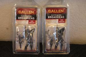 lot 54 image: TOTAL OF 2 ALLEN HAYMAKER BROADHEAD  125 GRAIN STAINLESS STEEL BLADES ( 3PC PER PACK ) 84683A