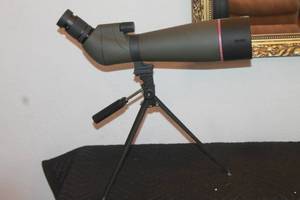 lot 56 image: RALLY 80MM AIR- SPACED DUPLET SPOTTING SCOPE 20-60X80MM WITH  TRIPOD