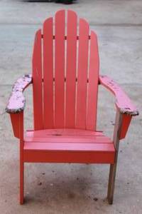 lot 87 image: OUTDOOR WOOD  ADIRONDACK CHAIR
