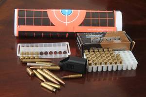 lot 175 image: GUN ACCESORY LOT , BUCKSHOTS SHELLS ,MAGAZINE  LOADER ,EASY SHOT TARGETS  SEE PICS