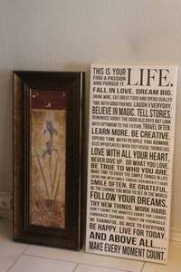 lot 178 image: LIFE CANVAS 3FT X 16& SEASONS SCROLL 34H X 14 34