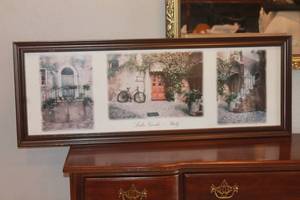 lot 181 image: LAKE GARDA , ITALY FRAMED WALL ART  39 X 14