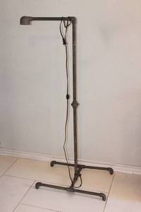 lot 192 image: HOMEMADE PIPE LED FLOOR STANDING LAMP 50H