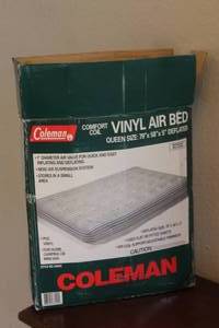 lot 241 image: COLEMAN COMPACT COIL QUEEN SIZE VINYL AIR BED  A502C
