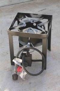 lot 279 image: PORTABLE HIGH PRESSURE PROPANE GAS STOVE BURNER WITH REGULATOR HOSE