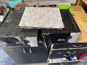 lot 298 image: LOT OF JEFFEREY COURT WHITE OUT MOSAIC TILE&nbsp