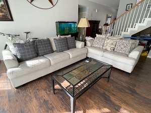 lot 97 image: ASHLEY 2PC VELLETRI SOFA & LOVESEAT SET