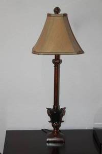 lot 73 image: TOTAL OF 2 TABLE LAMPS WITH SHADES , 32 H  SEE PICS