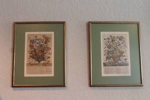 lot 79 image: TOTAL OF 4 FLOWER SEASONS WALL ART , MARCH , APRIL MAY & OCTOBER IN GOLD FRAME  SEE PICS
