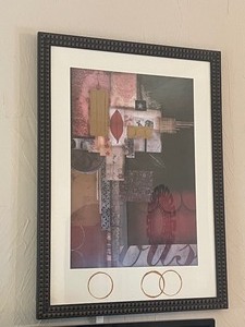 lot 60 image: ABSTRACT WALL ART IN FRAME 43 X 32