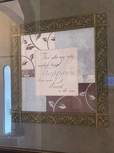 lot 67 image: HAPPINESS  LARGE FRAMED WALL ART
