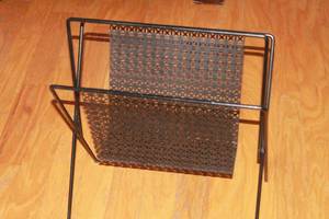lot 109 image: MCM BLACK IRON MAGAZINE RACK