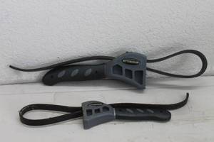 lot 127 image: TOTAL OF 2- PITTSBURGH MULTI-USE OIL FILTER STRAP WRENCHES