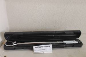 lot 129 image: PITTSBURGH PRO CLIP STOP TORQUE WRENCH 00239 WITH CARRY