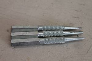 lot 150 image: TOTAL OF 3 NAIL  CENTRE PUNCHES , 132 , 232 332