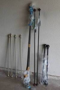lot 174 image: LOT OF ASSORTED CURTAIN RODS  SEE PICS