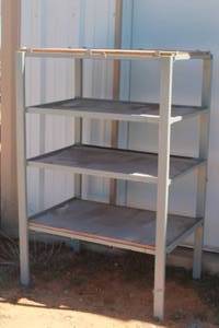 lot 15 image: HEAVY DUTY WORKSHOP 4-TIER STEEL SHELVING UNIT , 3FT X 2FT X 54H