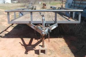 lot 74 image: DIAMOND 16FT X 8FT TRAILER LOW PROFILE EQUIPMENTNO TITLE BILL OF SALE ONLY