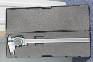 lot 155 image: AEROSPACE 12 DIAL CALIPER MICROMETER 43476367135 WITH  CARRY CASE