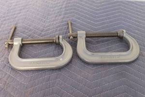 lot 199 image: TOTAL OF 2 COLUMBIAN 404 STEEL C CLAMPS