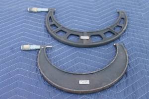 lot 128 image: TOTAL OF 2 LUFKIN CALIBRATION MICROMETERS , No. 1949v  8-9 & No. 194-10v 9-10  see pics