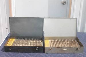 lot 151 image: GENEROUS AMOUNT OF METAL WORKING INSPECTION PIN GAUGES WITH METAL CARRY CASE  SEE PICS