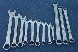 lot 261 image: TOTAL OF 12 TRUECRAFT COMBINATION OPEN END WRENCHES DOUBLE BOX END WRENCHES