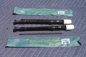 lot 17 image: TOTAL OF 2 SOPRANO RECORDERS 101-25403 WITH STORAGE CASE