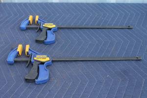 lot 150 image: TOTAL OF 2 IRWIN QUICK GRIP BAR CLAMPS 18