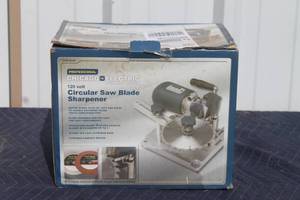 lot 180 image: CHICAGO ELECTRIC POWER TOOLS 120VOLT CIRCULAR SAW BLADE SHARPENER 96687 IN ORIGINAL BOX&nbsp