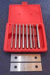 lot 209 image: TOTAL OF 16 ASSORTED SIZE HIGH SPEED STEEL (HSS) PLANER BLADES IN CASE  SEE PICS&nbsp