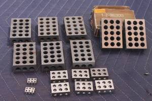 lot 217 image: TOTAL OF 16 VINTAGE 1-2-3 MACHINIST STEEL BLOCKS&nbsp