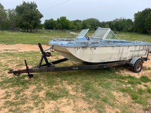 lot 241 image: 1970S INVADER CAPRI PROJECT BOAT WITH SKIPPER&nbsp BOAT TRAILER  SEE PICS&nbsp