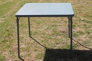 lot 55 image: COSCO BLUE PORTABLE FOLDING  CARD TABLE