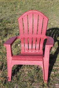 lot 90 image: RED REAL COMFORT ARDIRONDACK CHAIR