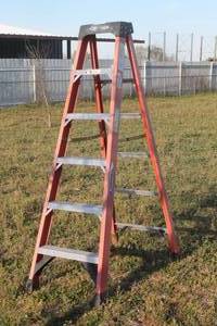 lot 94 image: WERNER 6FT FIBERGLASS LADDER , NXTIA06