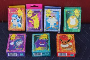 lot 128 image: TOTAL OF 7 VINTAGE HASBRO POKEMON MINI PUZZLES ,# 09, 25,52,54,61,94,133  SEE PICS