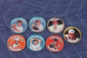 lot 138 image: TOTAL OF 7 -1964  VINTAGE BASEBALL SPORTS COINS  SEE PICS