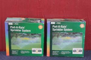 lot 140 image: TOTAL OF 2 ORBIT SUNMATE PORT-A-RAIN SPRINKLER SYSTEMS 58092