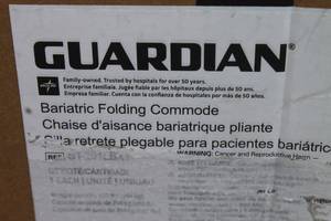 lot 238 image: GUARDIAN BARIATRIC HEAVY DUTY  FOLDING COMMODE G1-201LBX1