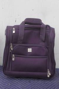 lot 347 image: PROTG ARENDALE  PURPLE 16 SOFTSIDE UNDER SEAT  CARRY ON WHEELED LUGGAGE