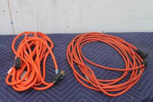 lot 292 image: TOTAL OF 2  ORANGE EXTENSION CORDS