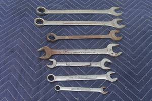 lot 312 image: TOTAL OF 7 CRAFTSMAN OPEN END BOX-END COMBINATION WRENCHES  SEE PICS