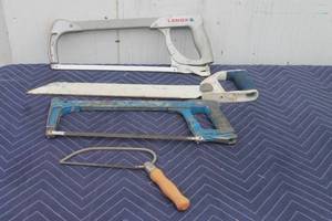 lot 314 image: TOTAL OF 4 ASSORTED BRAND HAND SAWS