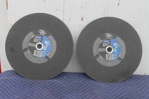 lot 315 image: TOTAL OF 2 NORTON 14 METAL CUT OFF WHEEL BLADES # 89359