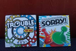 lot 386 image: HASBRO TROUBLE GAME &  HASBRO SORRY GAME
