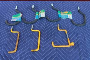 lot 400 image: TOTAL OF 7 PEG LADDER  BIKE HOOKS